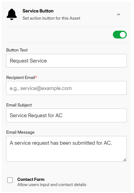 Service Request Form